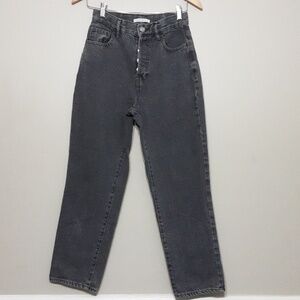 Pascun jean high rise straight black women 26 Y2k Casual Goth Grungy